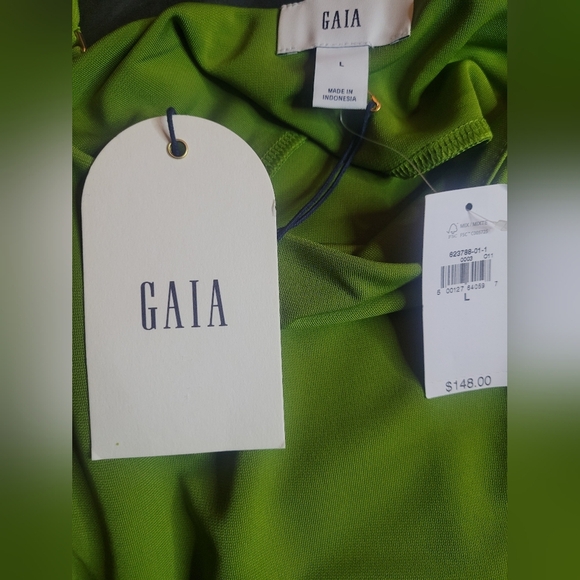 GAP x CULT GAIA Green Chain Strap Slip Mini Dress. Sz L. NWT - Picture 11 of 15